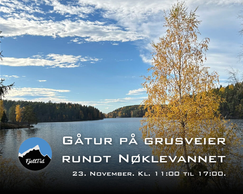 Gåtur på grusveier rundt nøklevannet